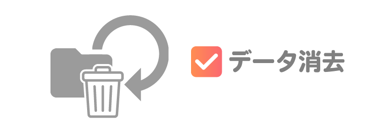 データ消去のイメージ