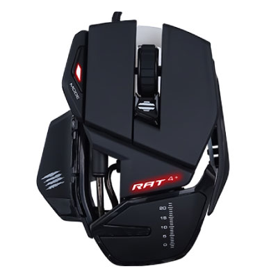 Mad Catz R.A.T.4+ Optical Gaming Mouse MR03MCINBL000-0J [有線/USB]